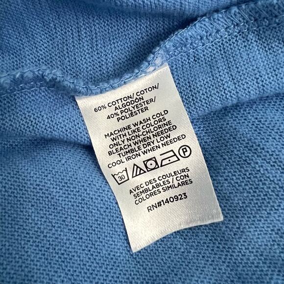 Loft Light Blue Ruffle Trim Sleeveless Shirt Size M - Picture 7 of 7